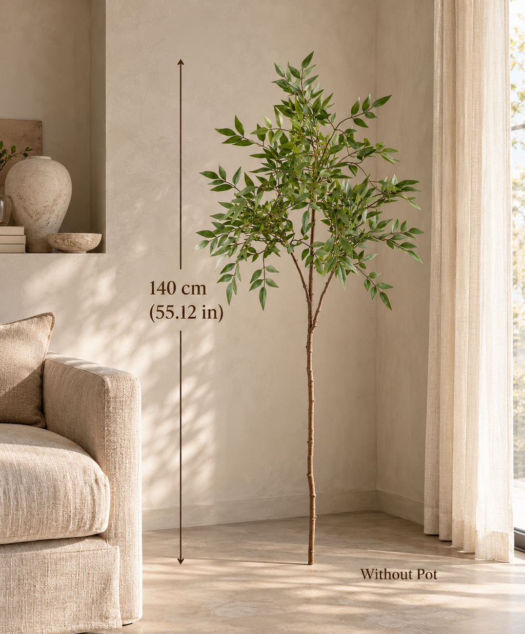 Tropical Faux Floor Plant