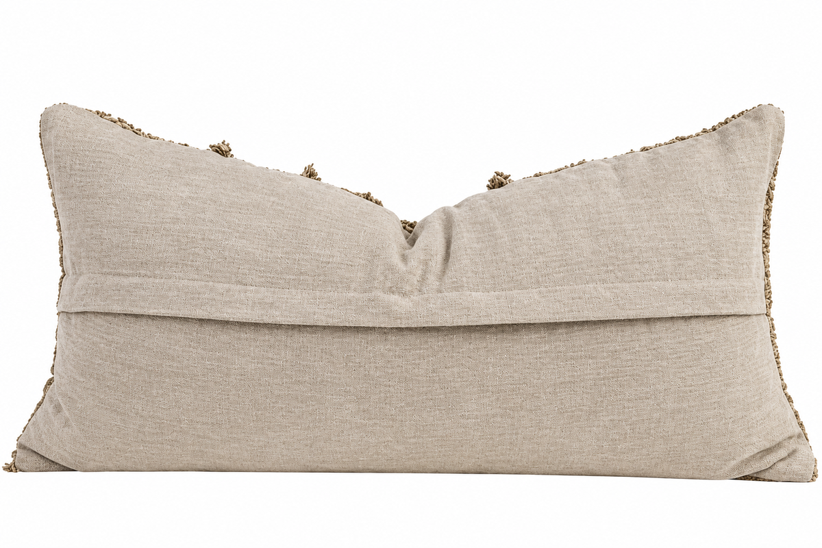 Moroccan Wabi Sabi Style Lumbar Cushion Heavy Textured