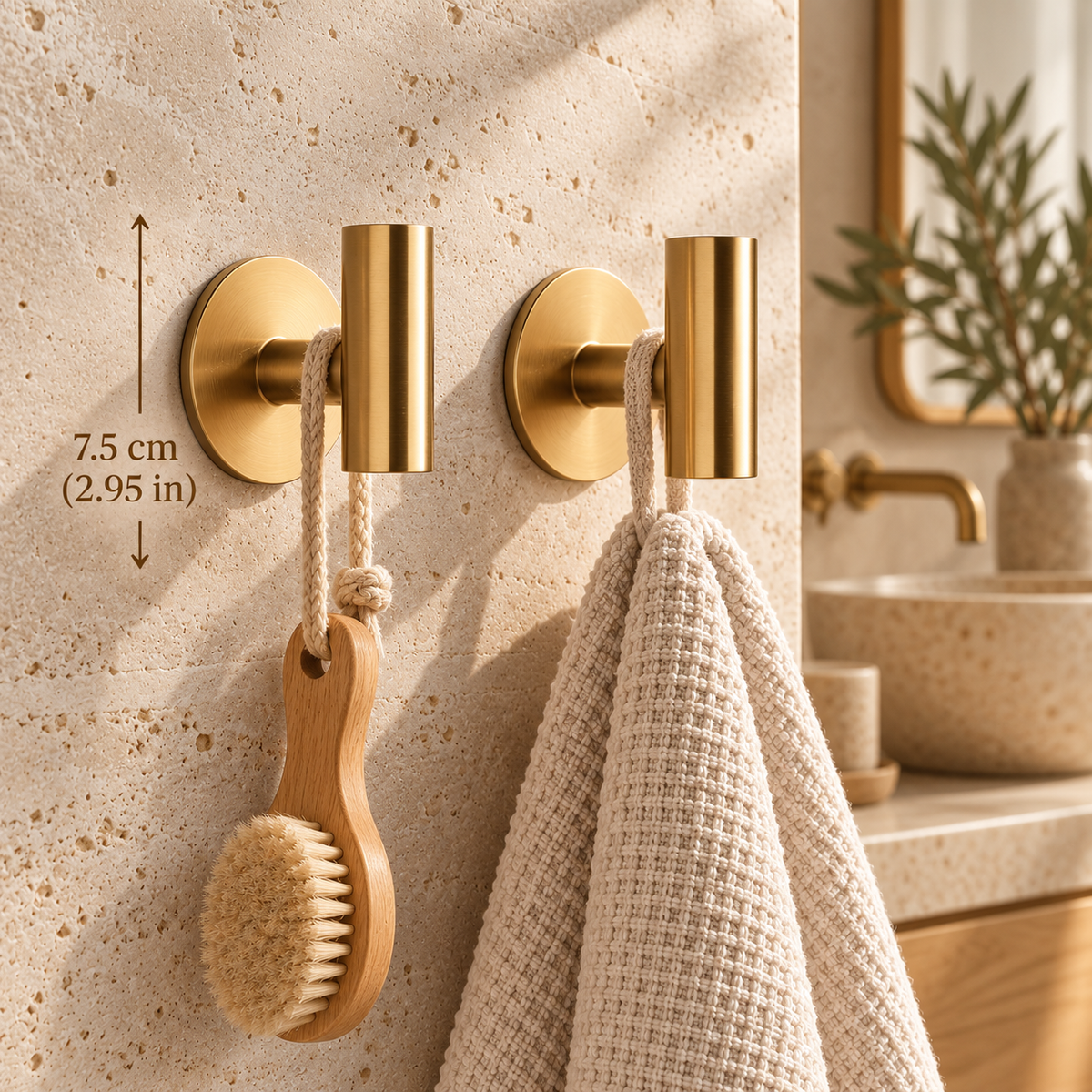 Elegant Wall Hook – Stainless Steel in Gold, Black or Silver