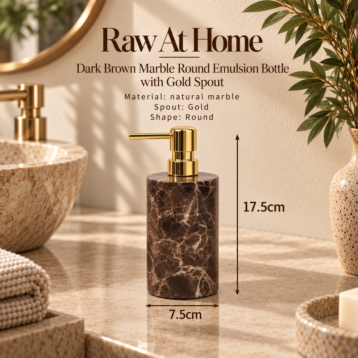 Emperador Marble Vanity Set