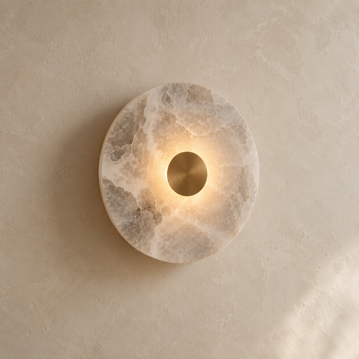 Round Marble Wall Lamp