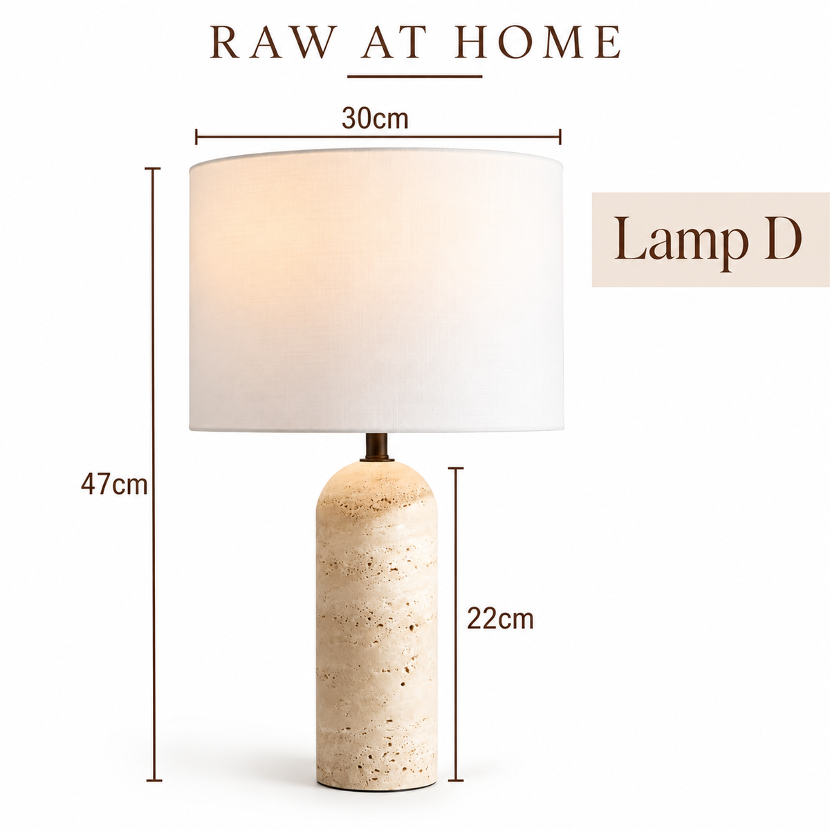 Wabi Sabi Natural Stone Table Lamp