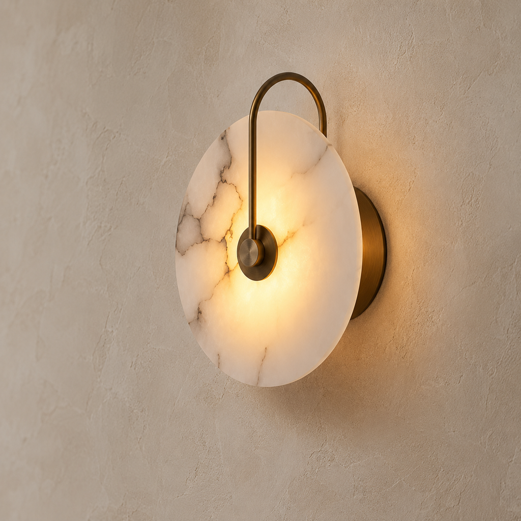 Marble Disc Wall Light
