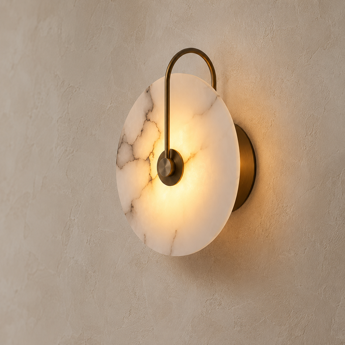 Marble Disc Wall Light