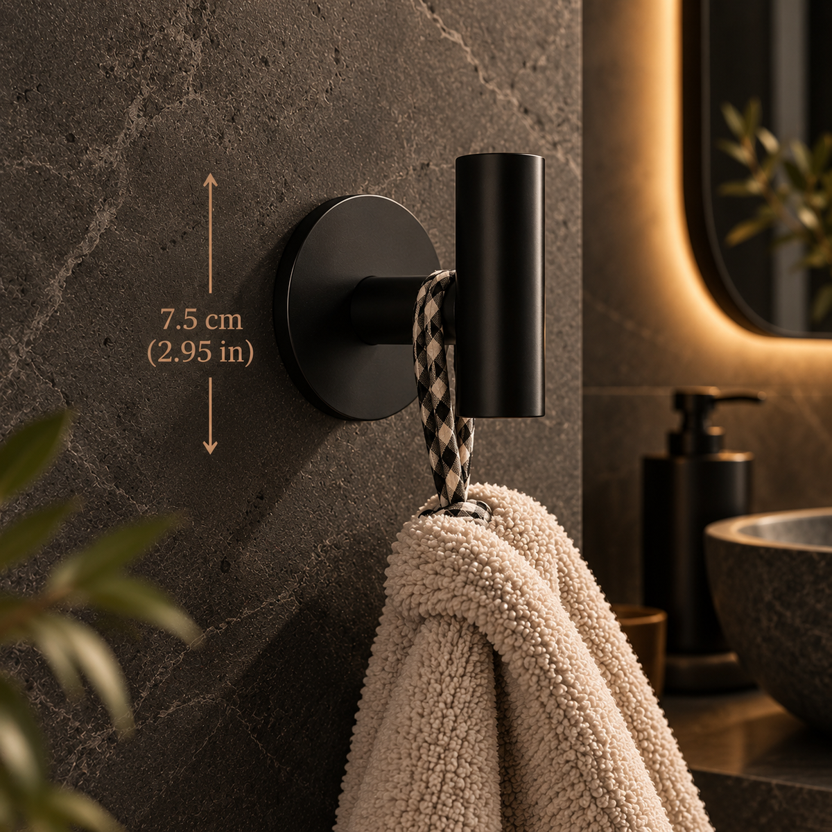 Elegant Wall Hook – Stainless Steel in Gold, Black or Silver