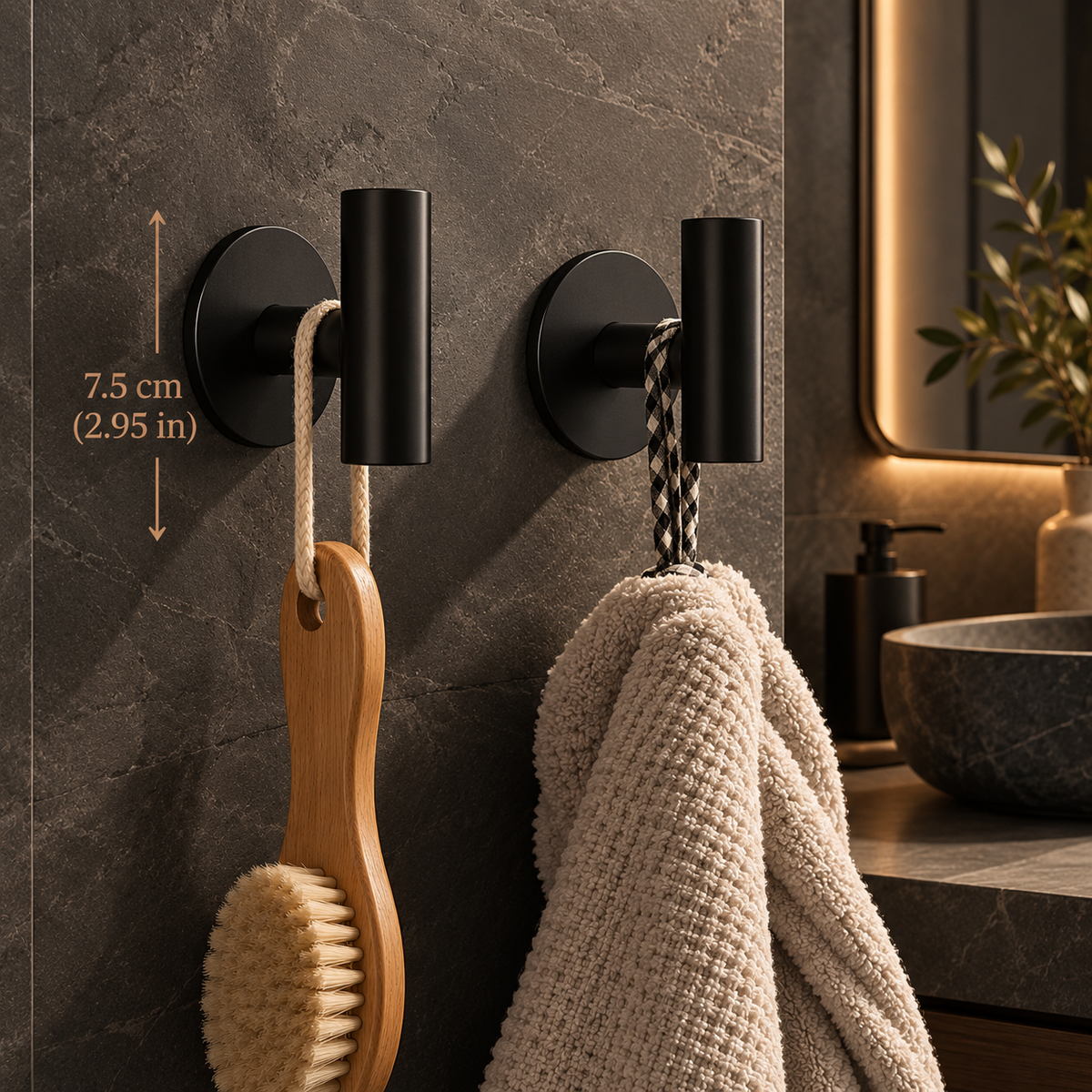 Elegant Wall Hook – Stainless Steel in Gold, Black or Silver