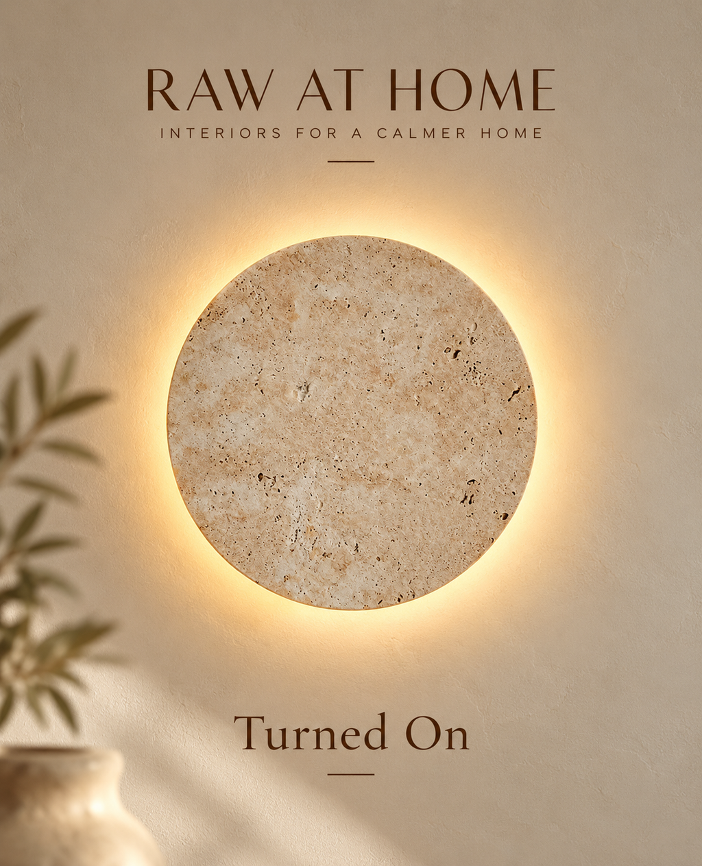 Golden Cave Stone Wall Light