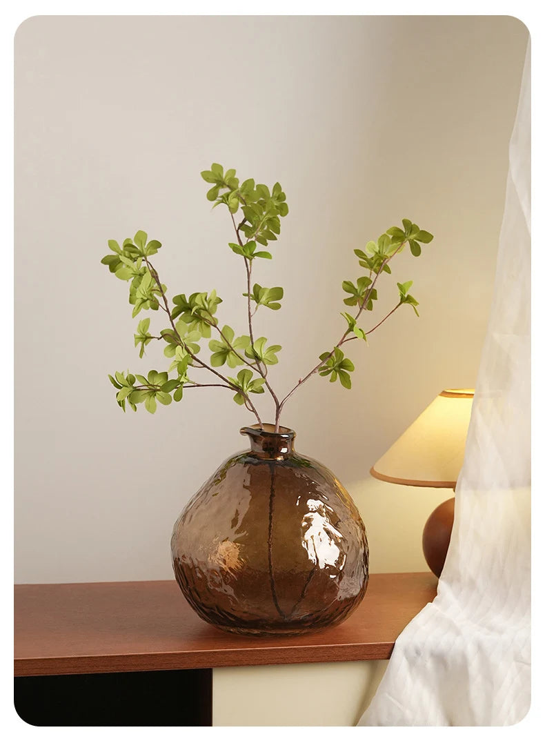 Minimalist Brown Glass Vase