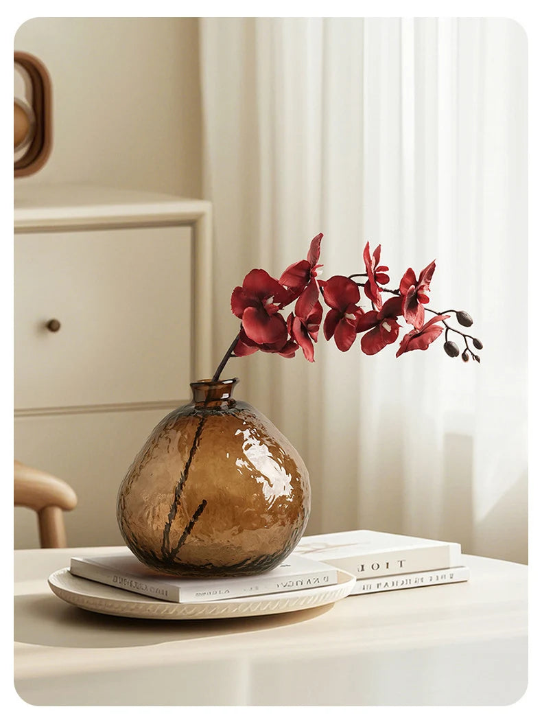 Minimalist Brown Glass Vase