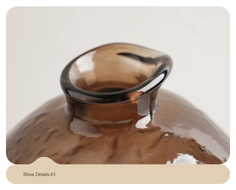 Minimalist Brown Glass Vase