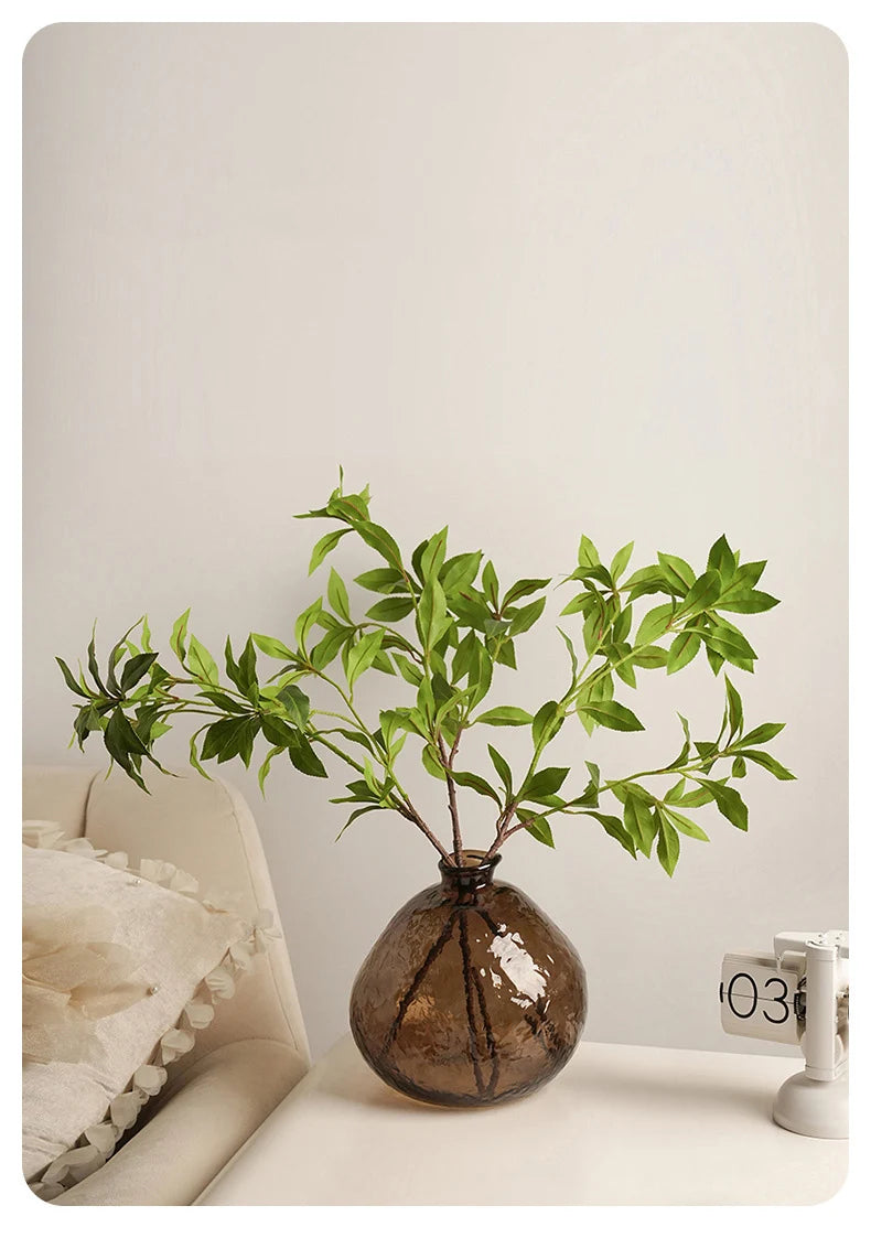 Minimalist Brown Glass Vase