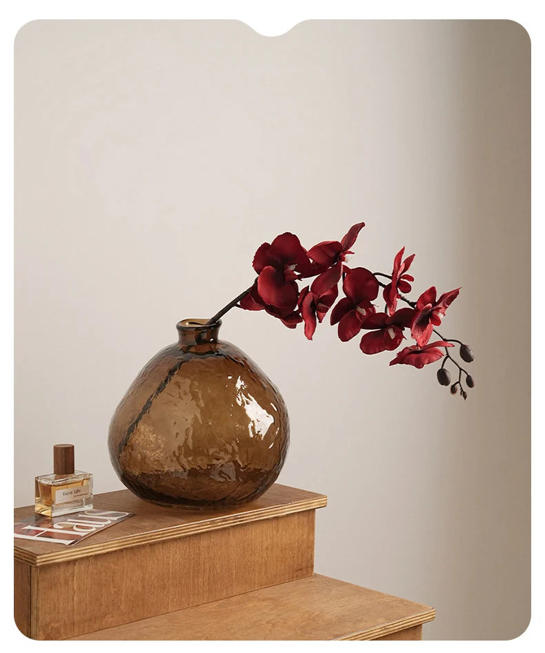Minimalist Brown Glass Vase