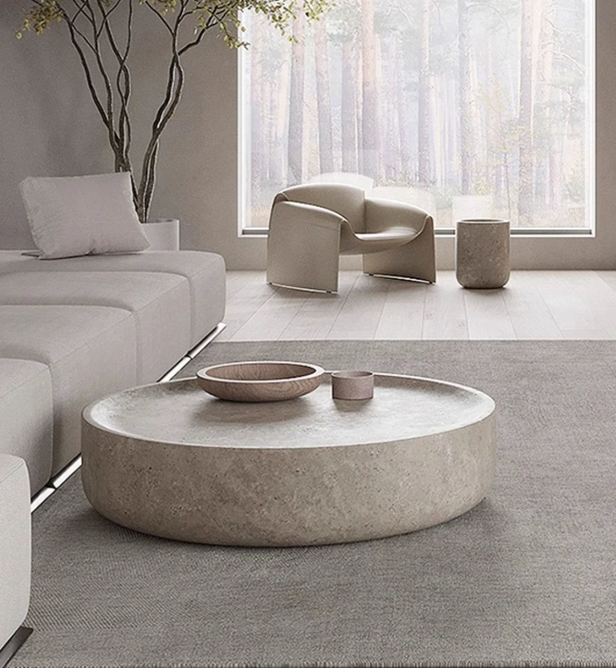 Round Stone Coffee Table