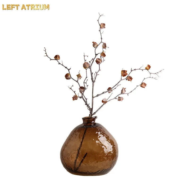 Minimalist Brown Glass Vase