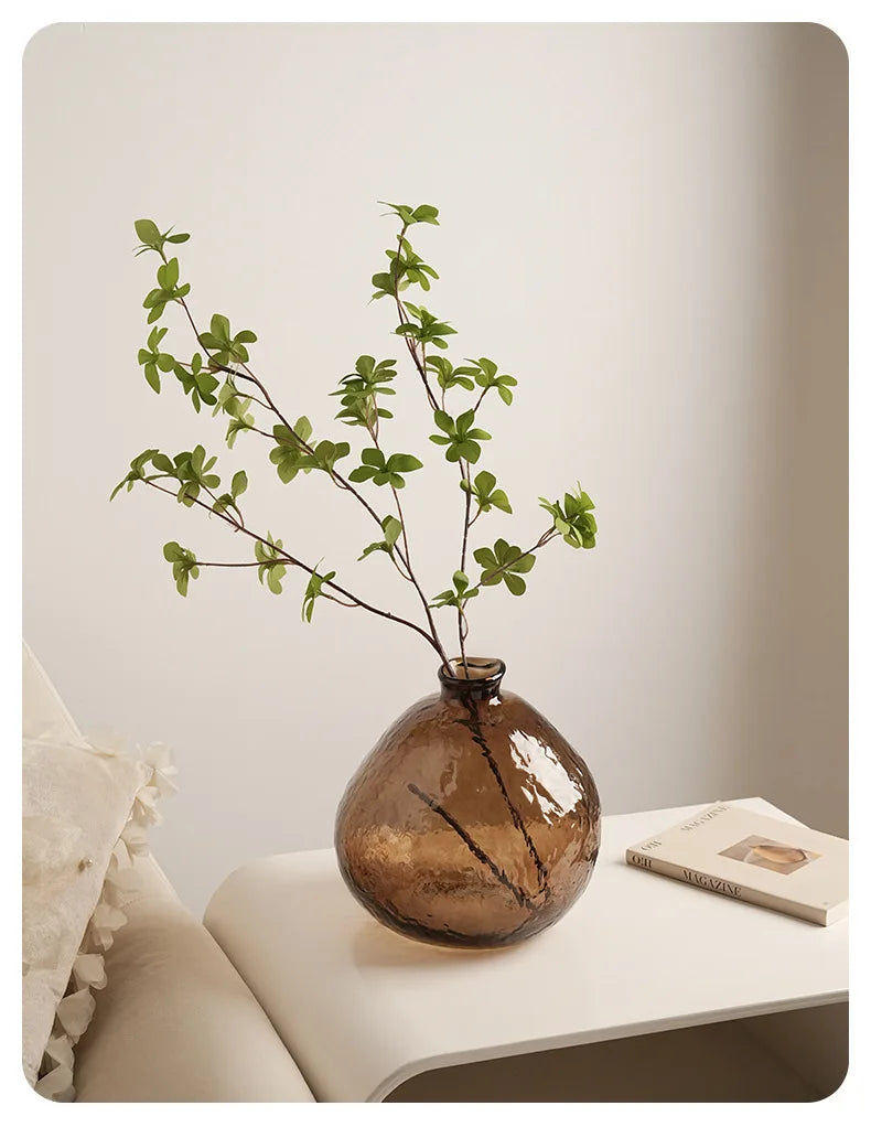 Minimalist Brown Glass Vase