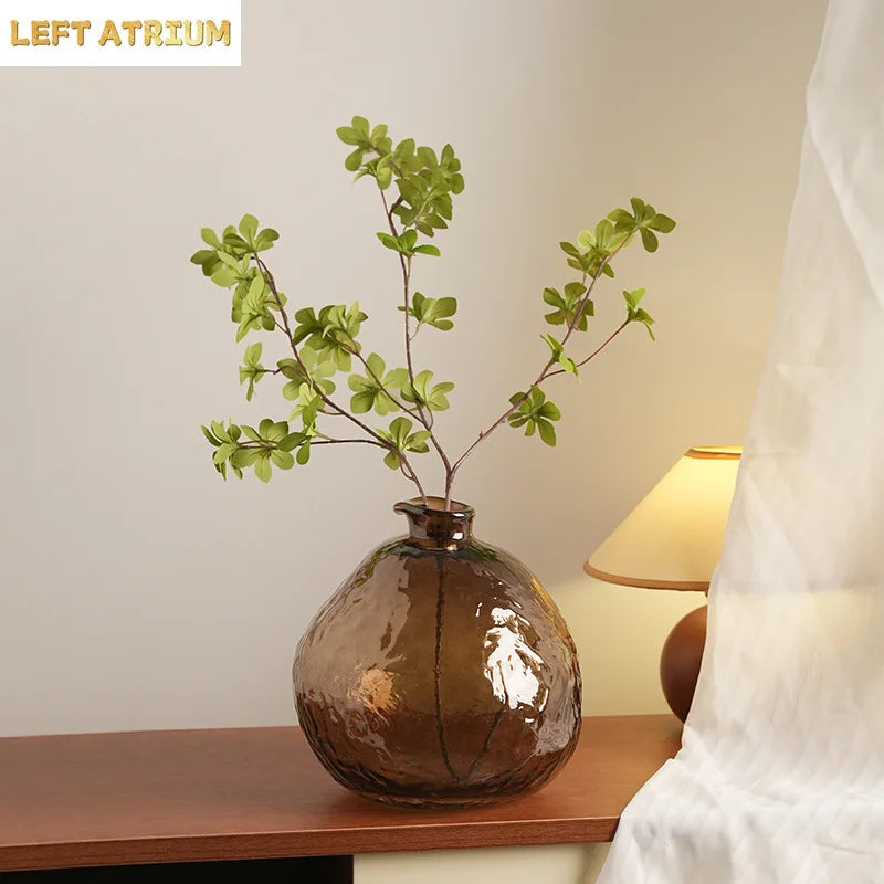 Minimalist Brown Glass Vase