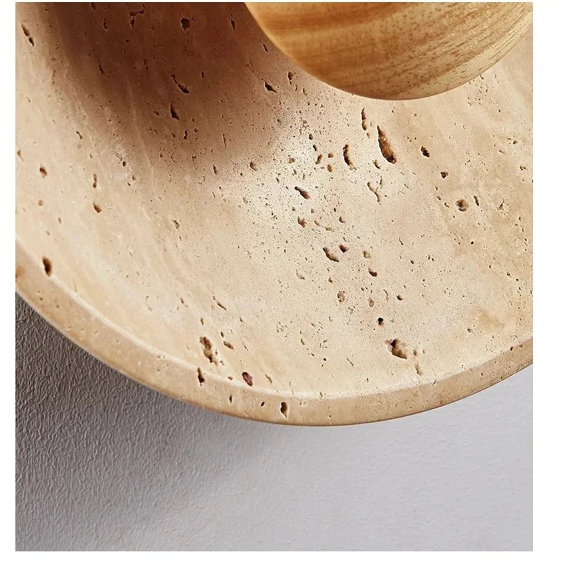 Travertine Bowl Wall Sconce
