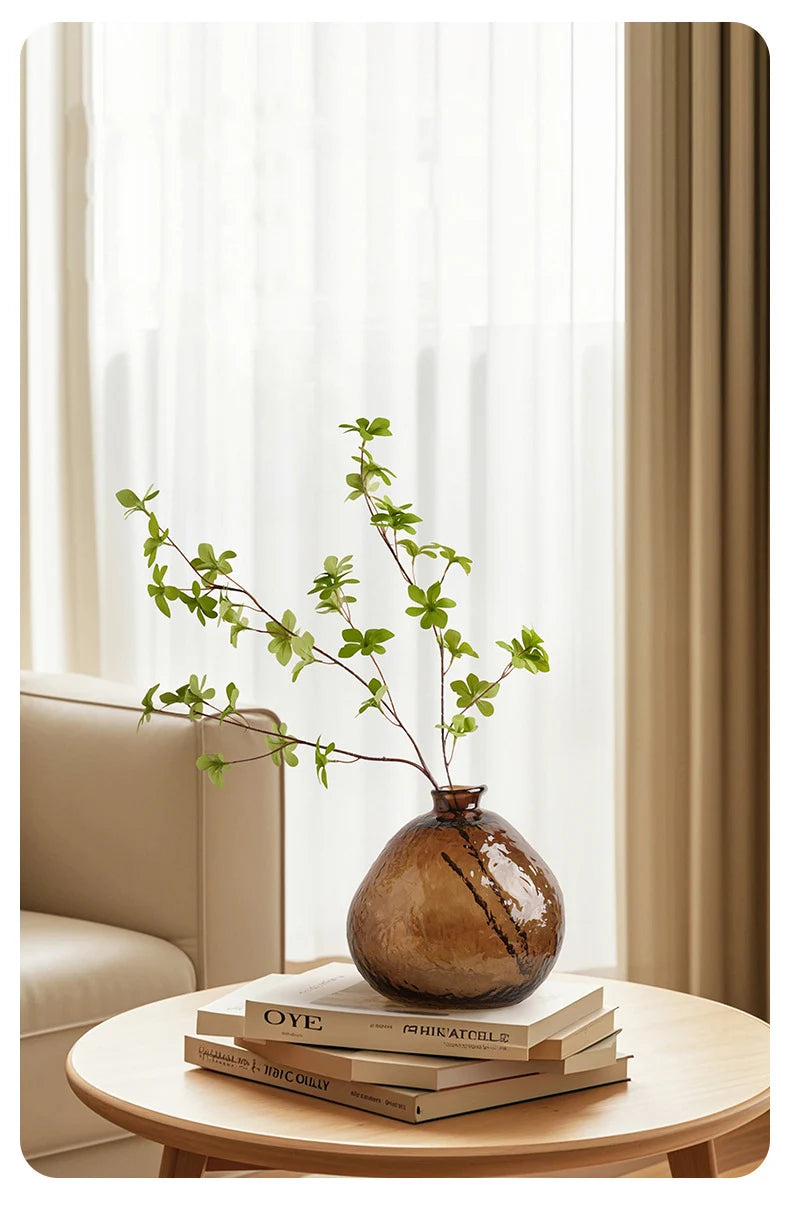 Minimalist Brown Glass Vase