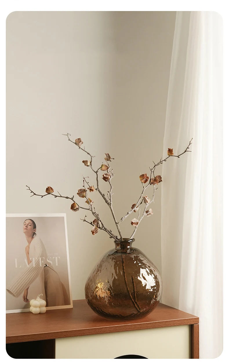 Minimalist Brown Glass Vase