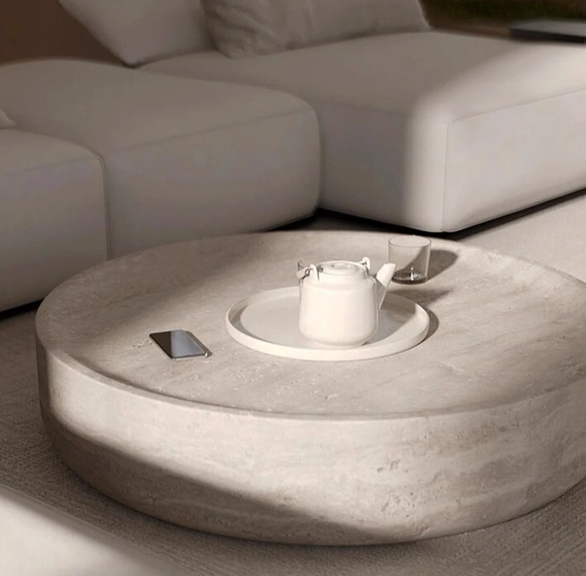 Round Stone Coffee Table