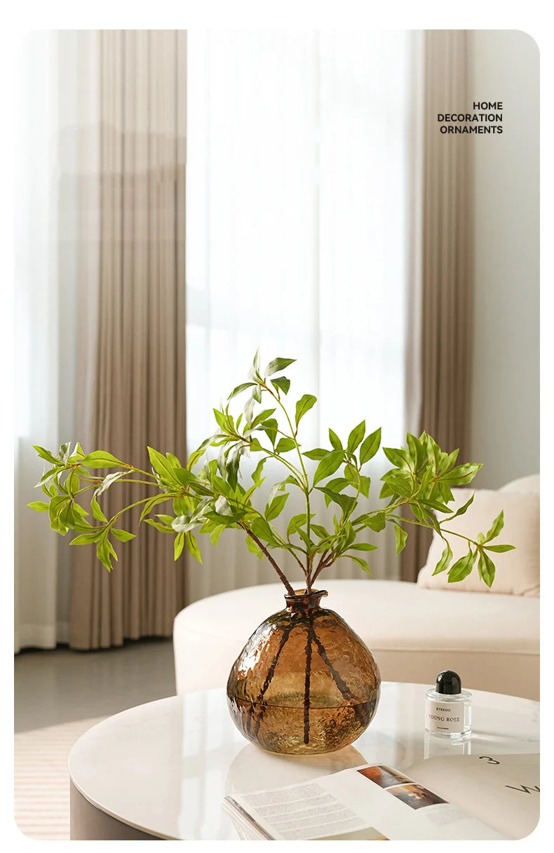 Minimalist Brown Glass Vase