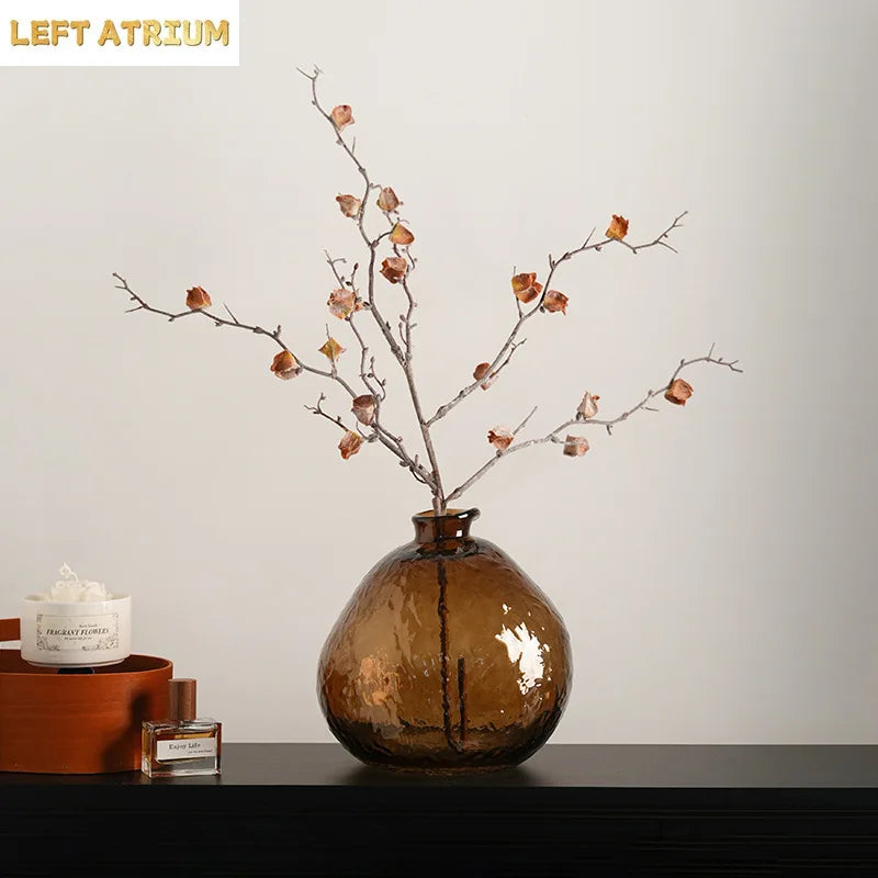 Minimalist Brown Glass Vase