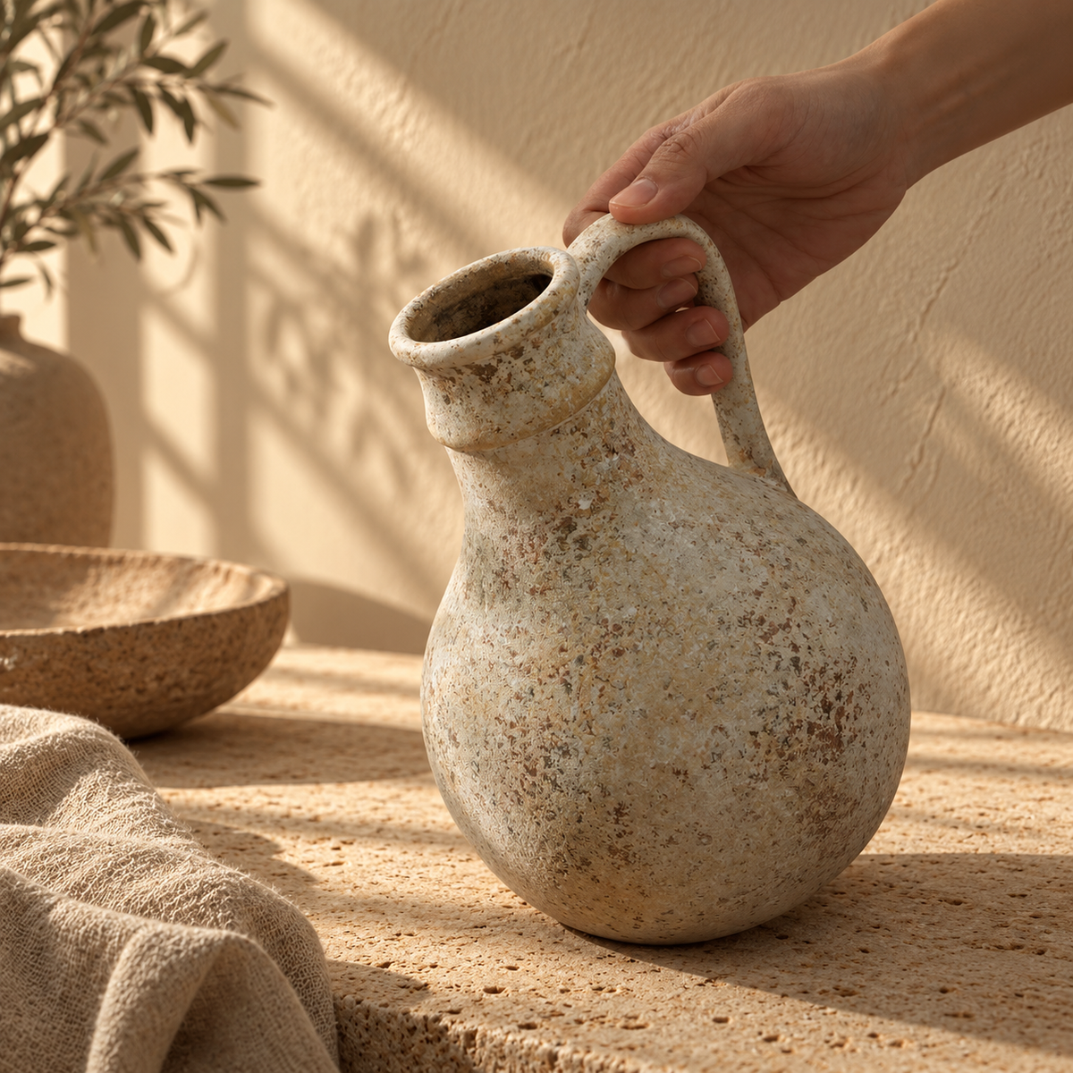 Earthy Clay Wabi-Sabi Vase