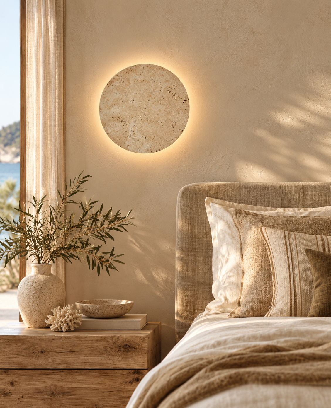 Golden Cave Stone Wall Light