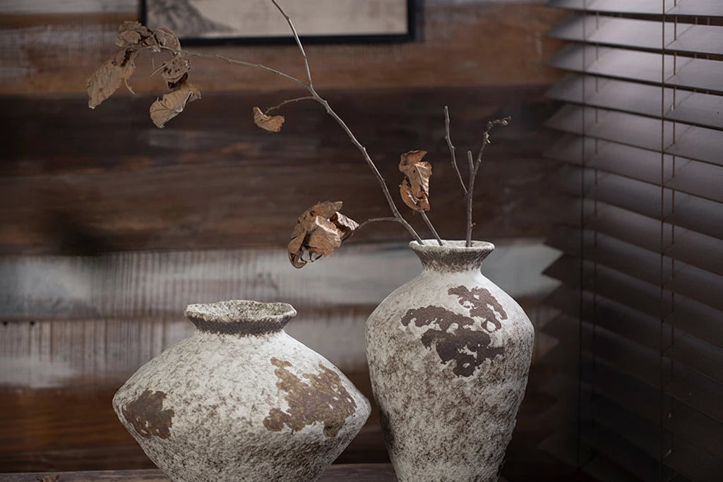 Retro Mottled Ceramic Desk Vase