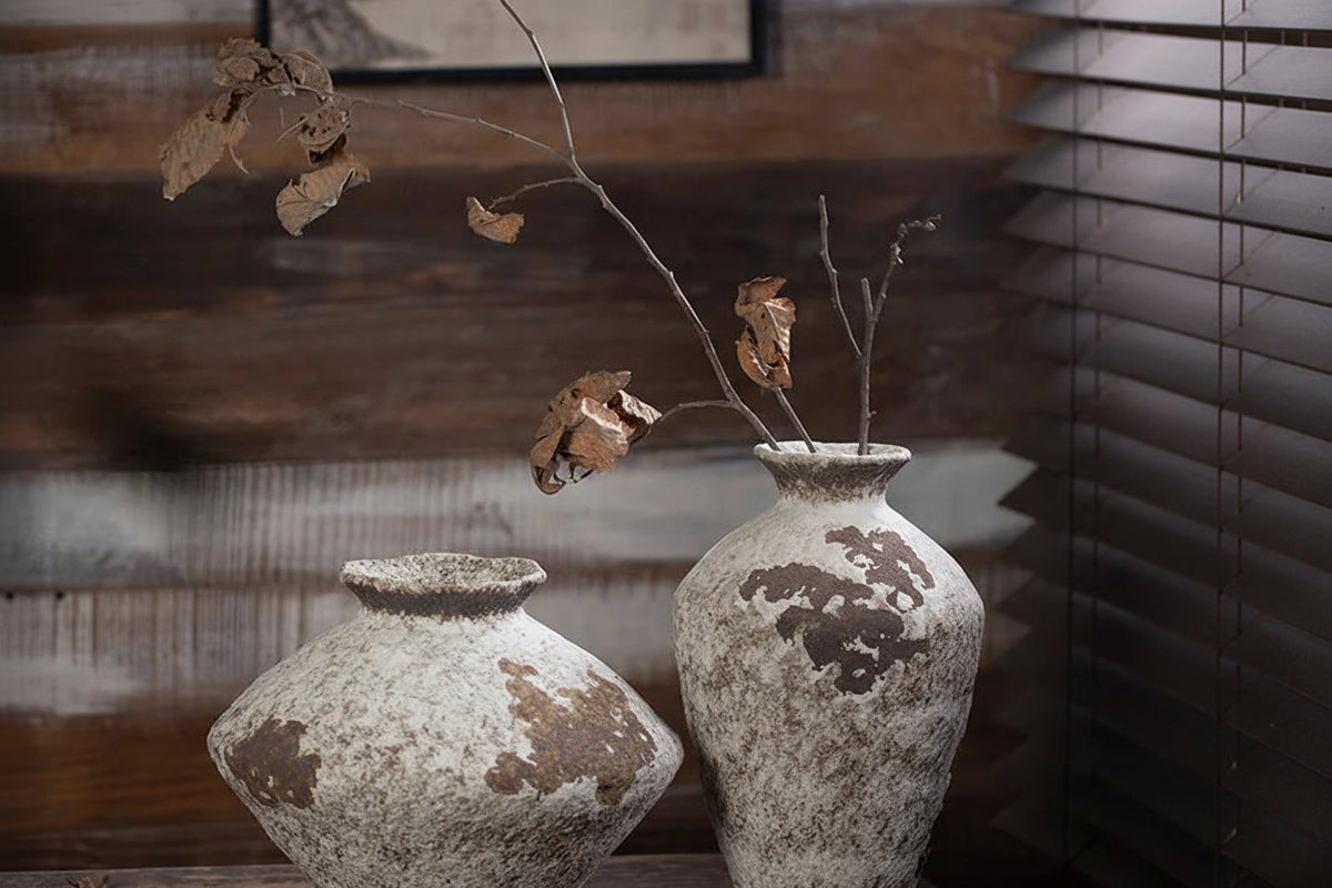 Retro Mottled Ceramic Desk Vase