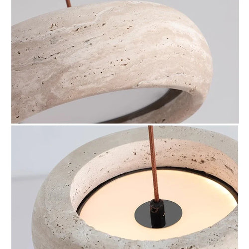 Golden Travertine Glow Lamp