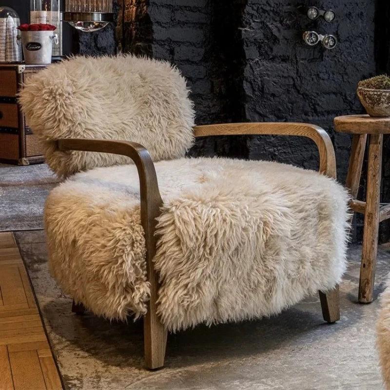 Wabi Sabi Rustic Shag Armchair