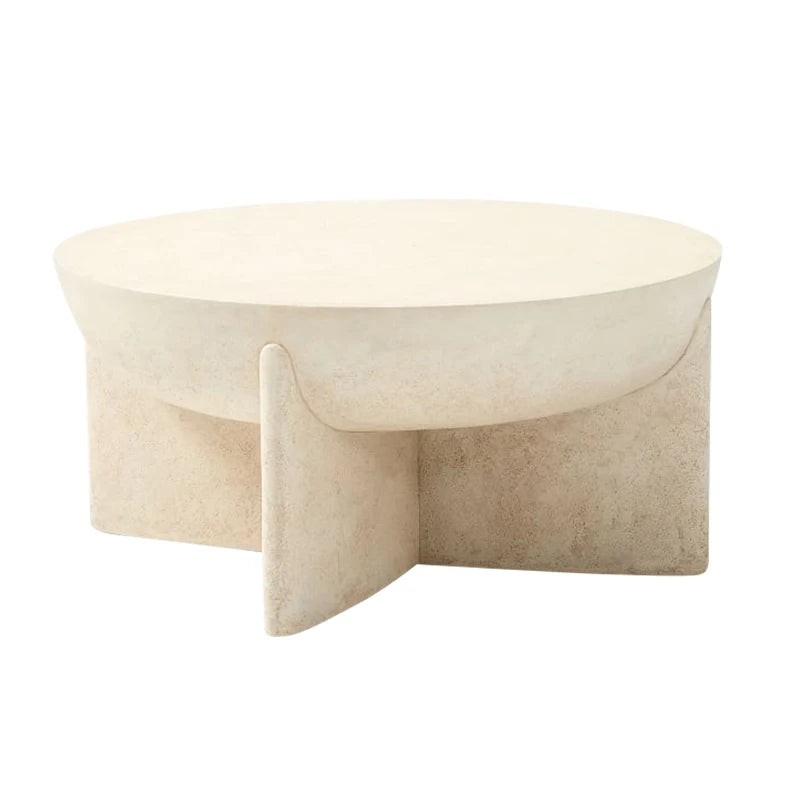 Luna Cream Designer Round Coffee & Side Table