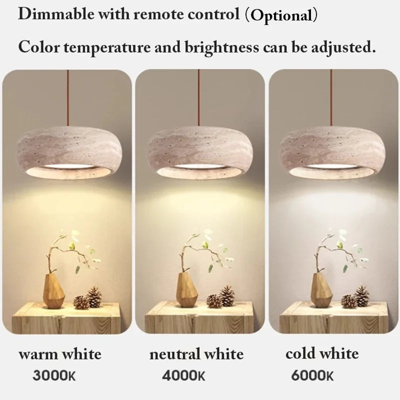 Golden Travertine Glow Lamp