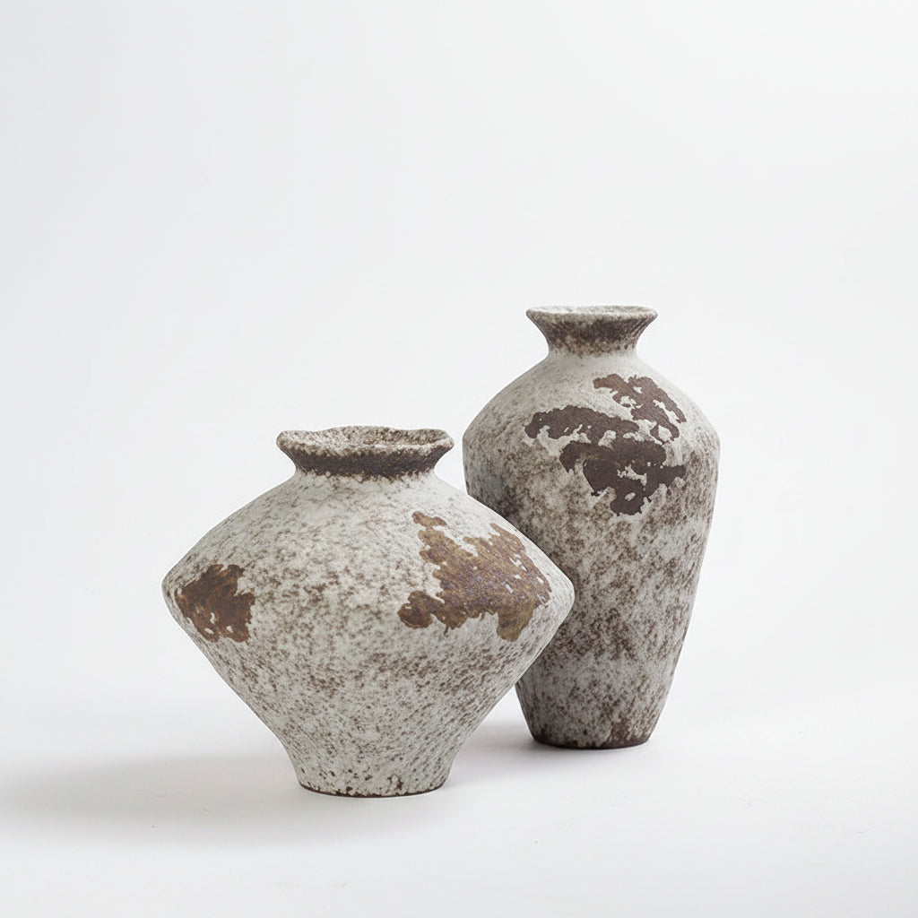 Retro Mottled Ceramic Desk Vase